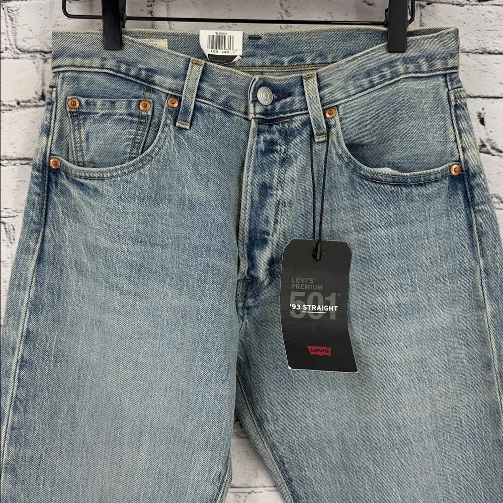 Levi's Premium 501® '93 Straight Fit Stretch Jeans Men's 29x30 Light Wash $89.50